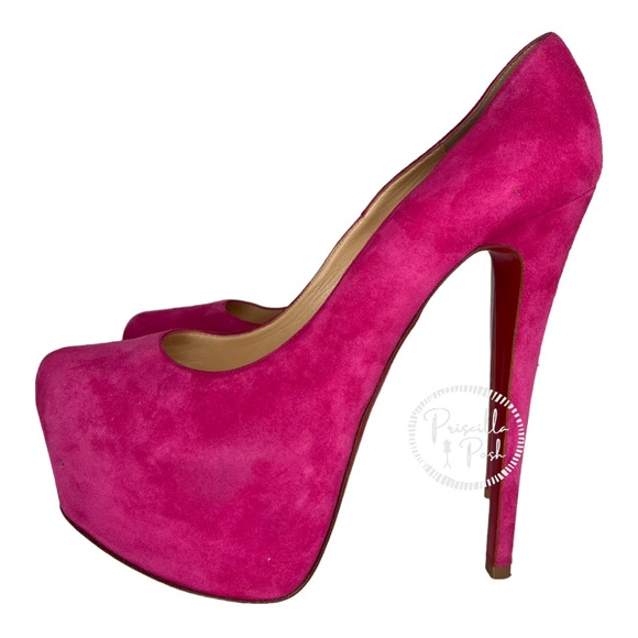 Christian Louboutin Daffodile 160mm Pumps Hot Pink Fuschia Heels Platform - Picture 3 of 16